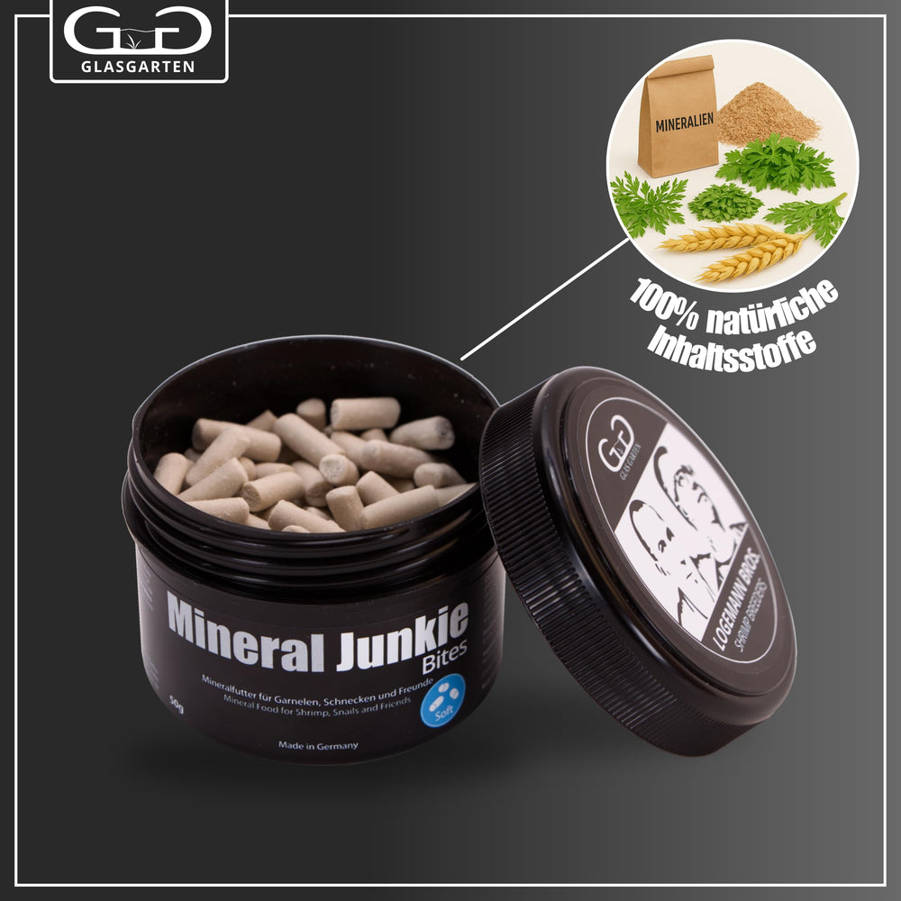 GlasGarten Mineral Junkie Bites soft sticks close-up show gentle texture