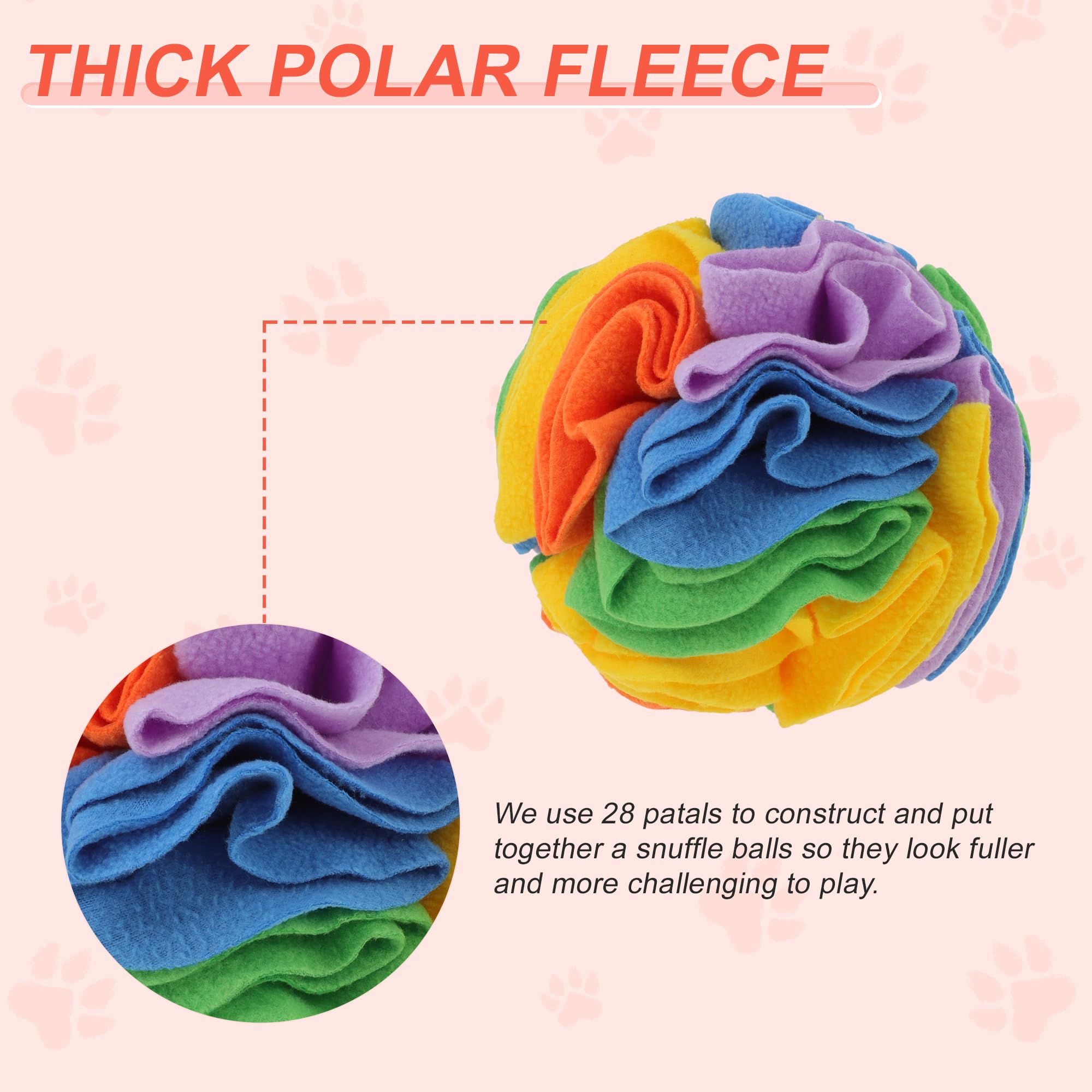 GLIDESMOOTH snuffle ball deep-fold design mimics foraging, encouraging natural curiosity.