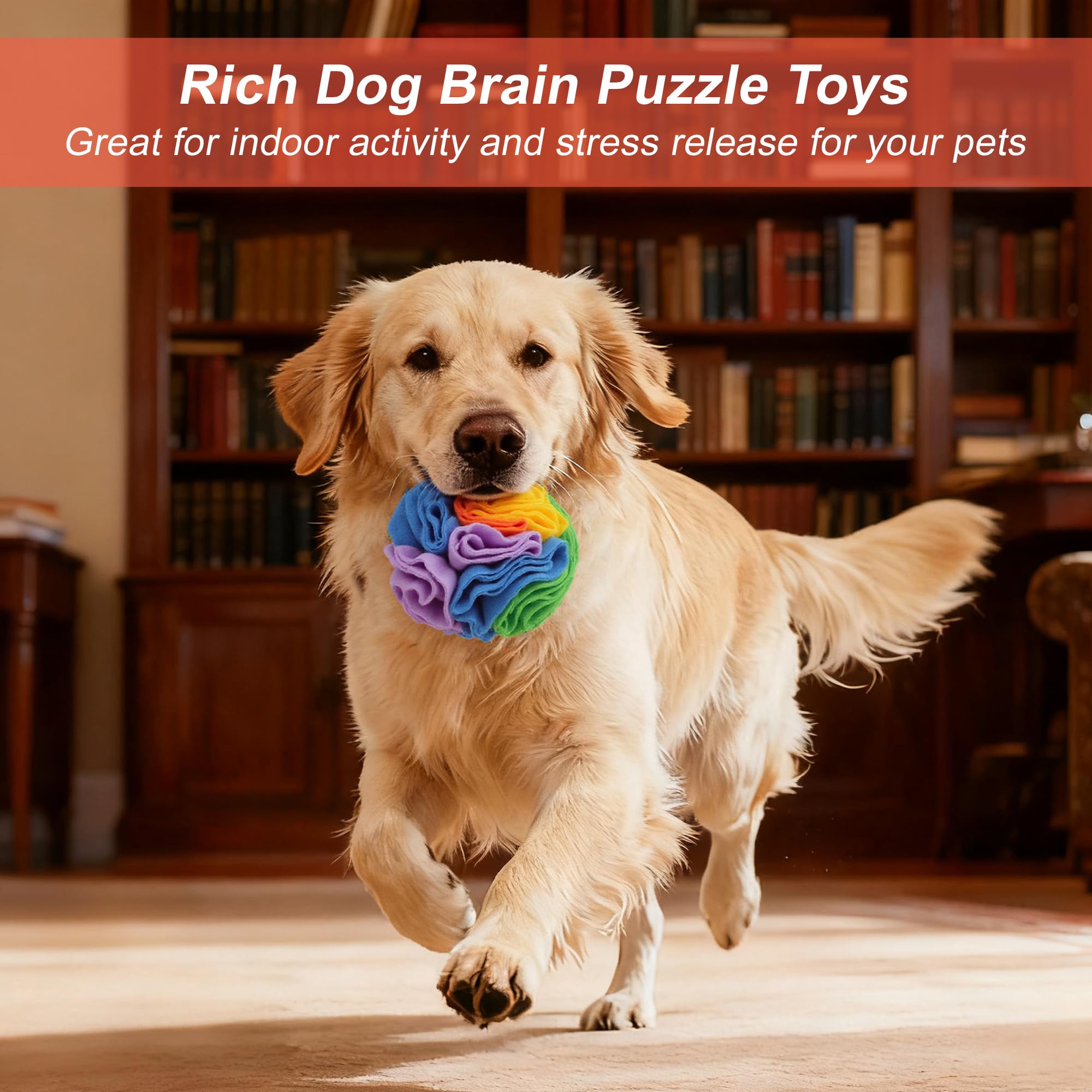 GLIDESMOOTH snuffle ball promotes slow feeding and mealtime enrichment.