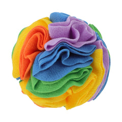 GLIDESMOOTH snuffle ball for small breeds with treats promotes mental engagement.