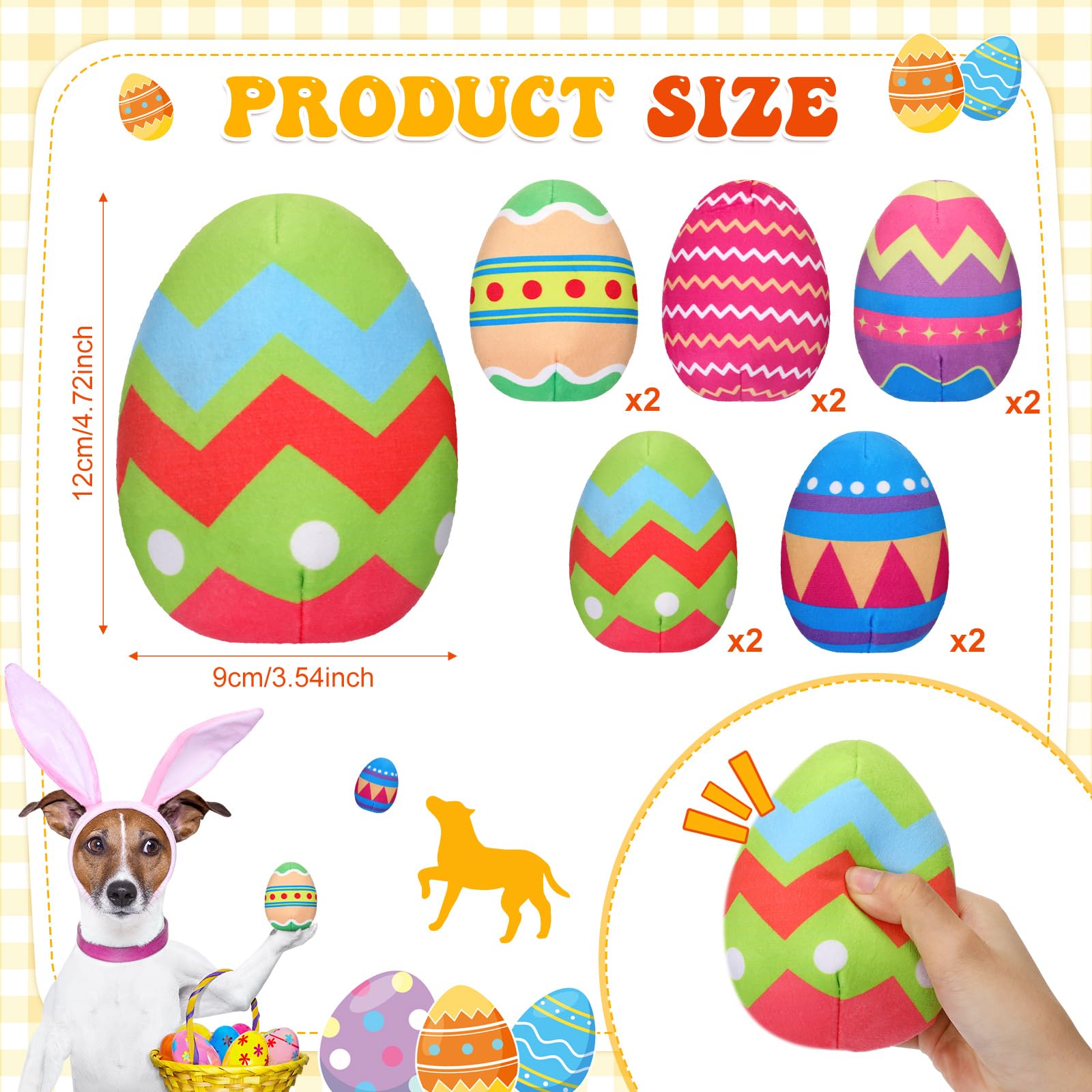 Glimin Easter egg toy in pink, colorful fetch and chewing fun.