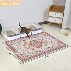Glittme cat litter mat 40x30 inches offering ample coverage for large boxes.
