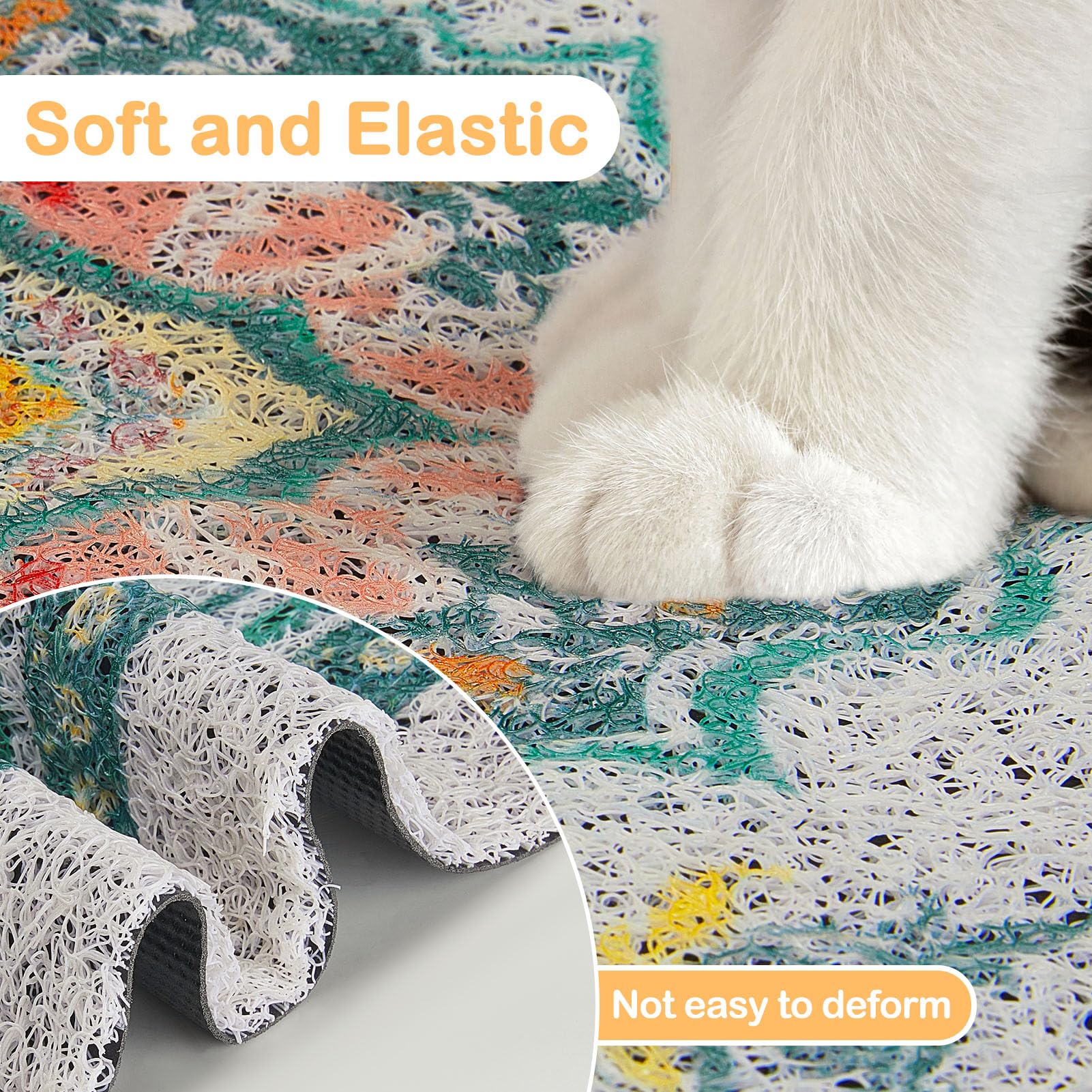 Glittme cat litter mat easy cleaning for quick maintenance.