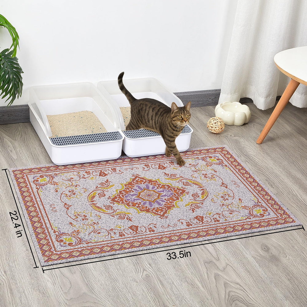 Glittme litter mat high-density mesh captures loose litter effectively