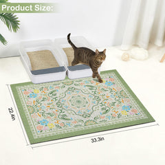 Glittme mat with high-density mesh catches loose litter
