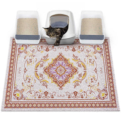 Glittme cat litter mat with non-slip bottom for mess-free floors.
