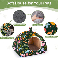 Glittme guinea pig hideout compact 9.1 by 9.1 inch size fits small pets.