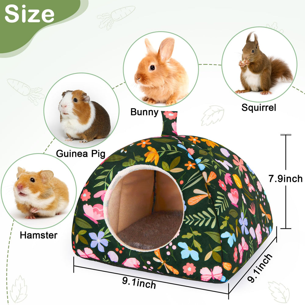 Glittme guinea pig hideout flat roof doubles as a soft sofa.