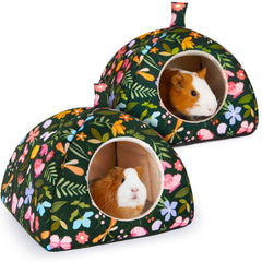 Glittme guinea pig hideout with soft plush bed for cozy naps.