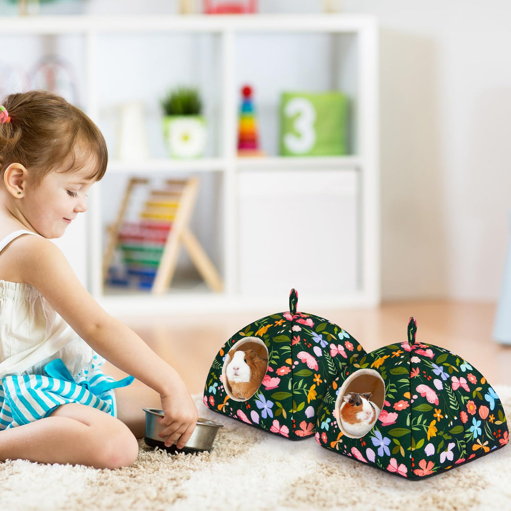 Glittme guinea pig hideout versatile for guinea pigs, hamsters, and small pets.