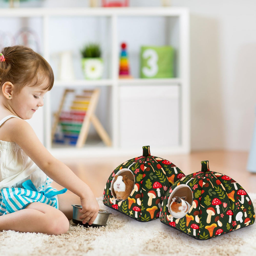 Glittme in-cage setup demonstrates 2-in-1 hideout and lounging option