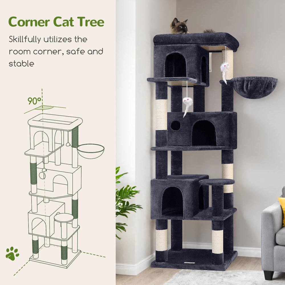 Globlazer 66-inch height supports climbing and elevated viewing in a living room.