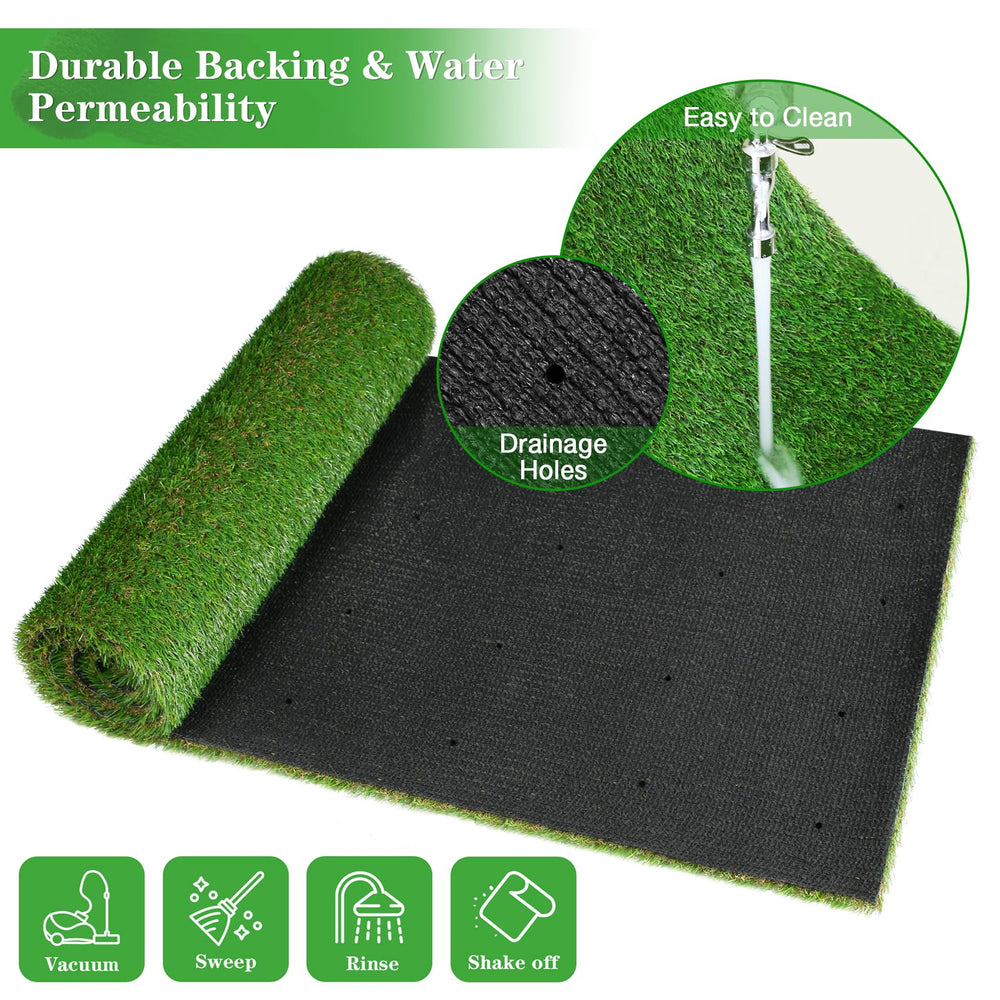 GLOBREEN turf back with drainage holes for quick drying and easy maintenance.