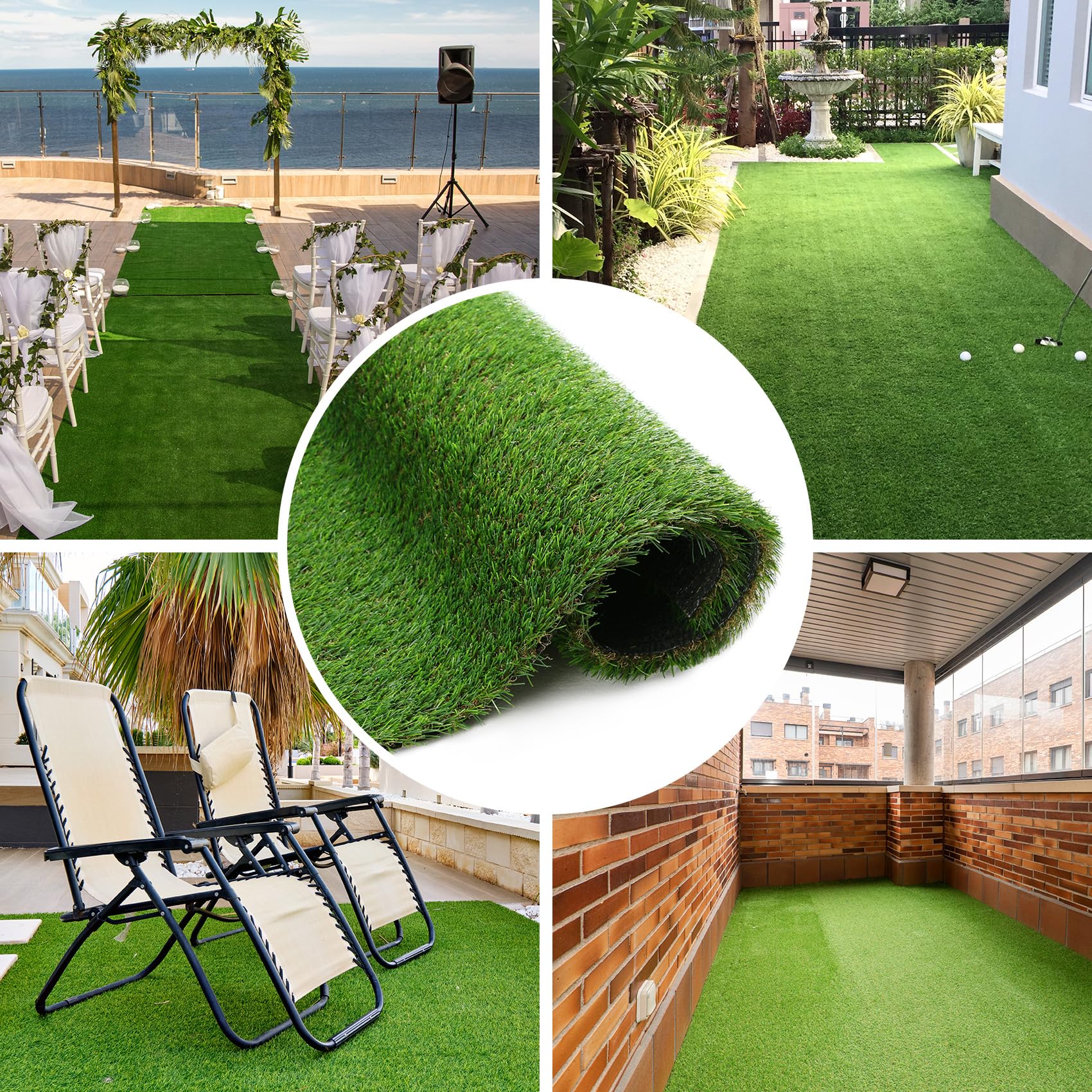 GLOBREEN indoor-outdoor decor turf for versatile decorating.