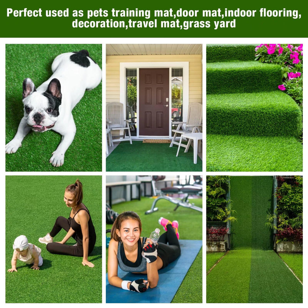GLOBREEN portable grass pad used in crates or playpens.