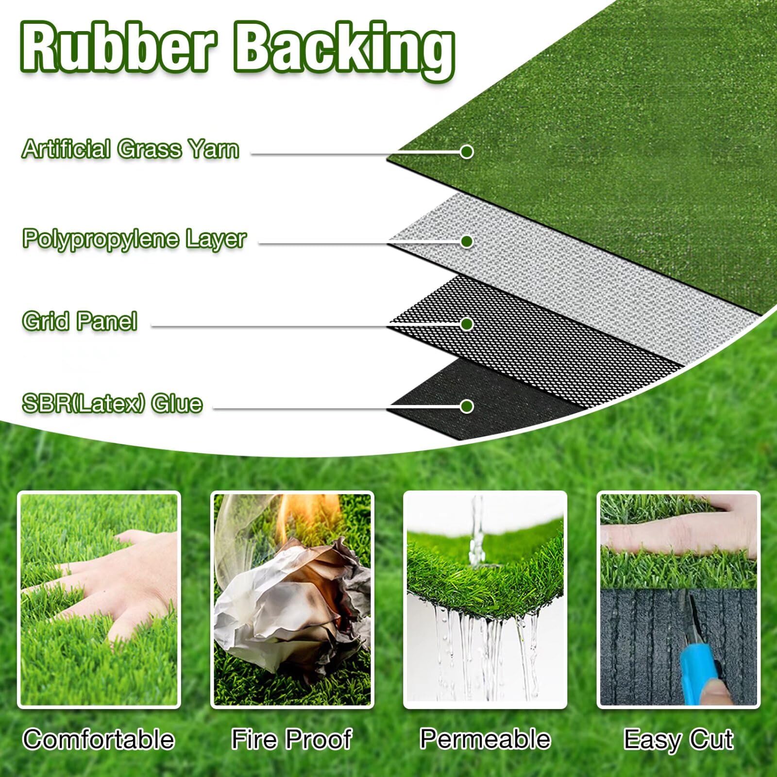 GLOBREEN Grass Pad safety features: lead-free plastic materials.