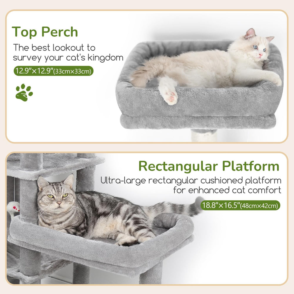 Globlazer cat tree perches offer plush comfort for extended naps