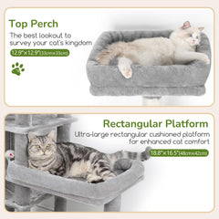 Globlazer cat tree perches offer plush comfort for extended naps