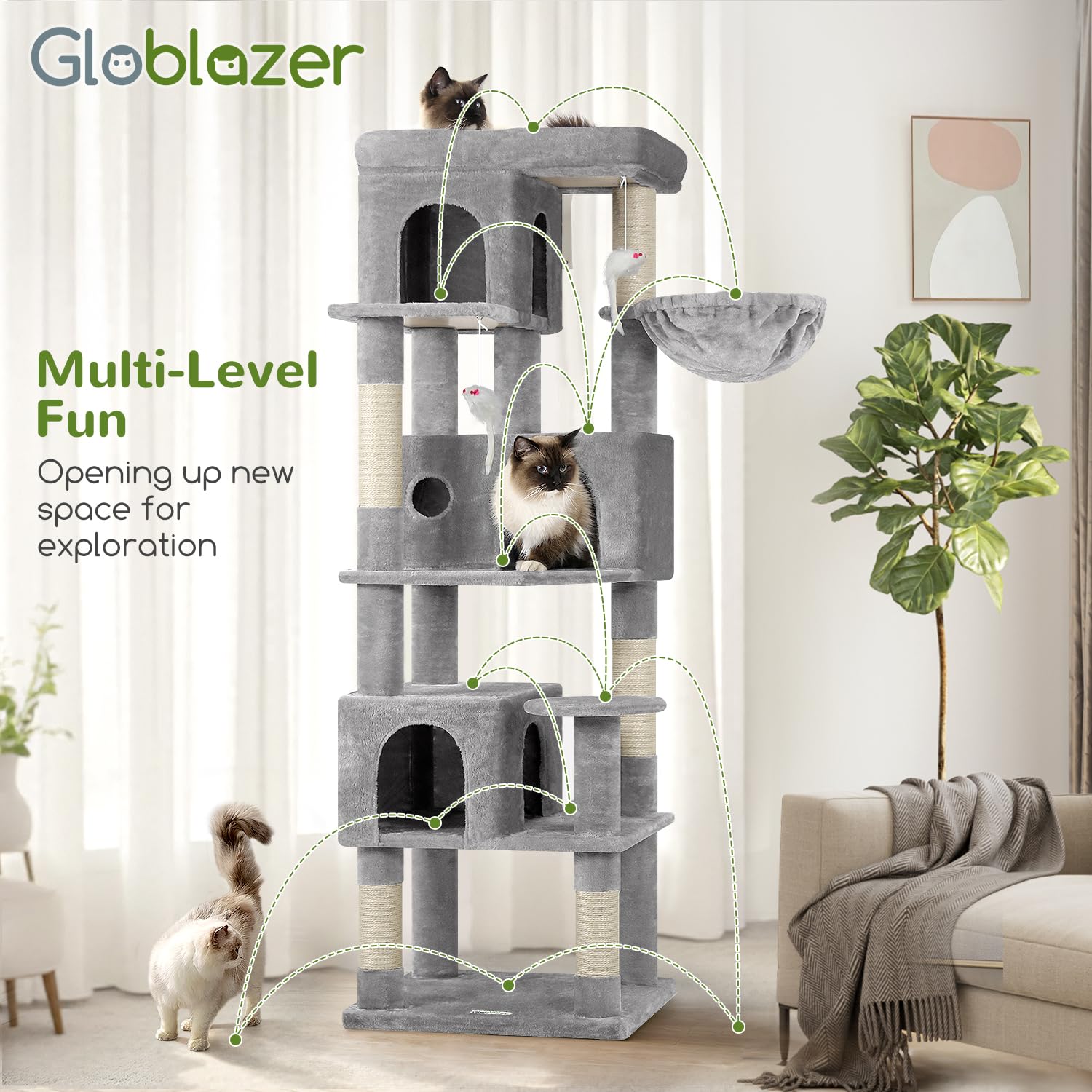 Globlazer basket resting area provides private hideaway with observation point