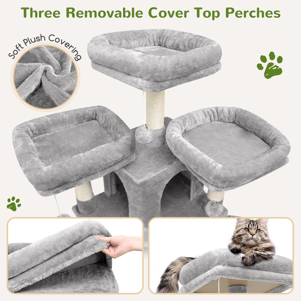 Globlazer Big Cat Tower condos provide private retreats for restful naps