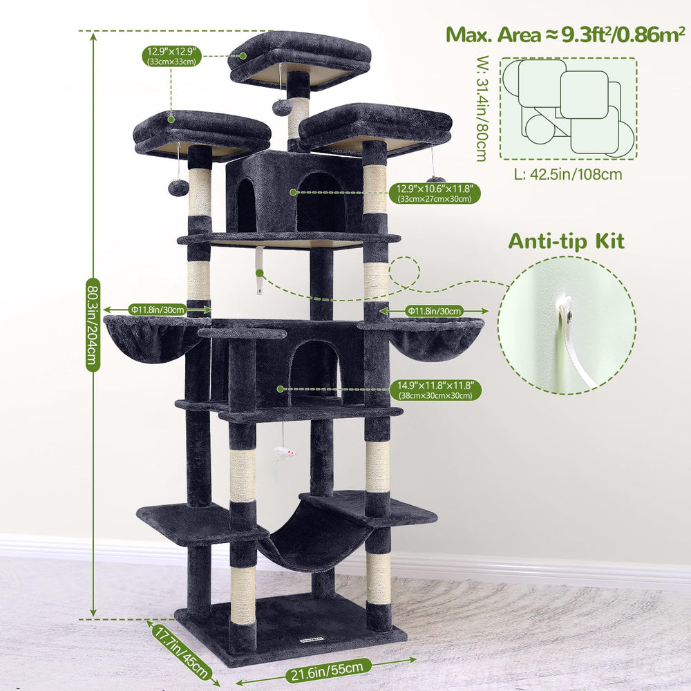 Globlazer Big Cat Tower multi-level design supports several cats at once
