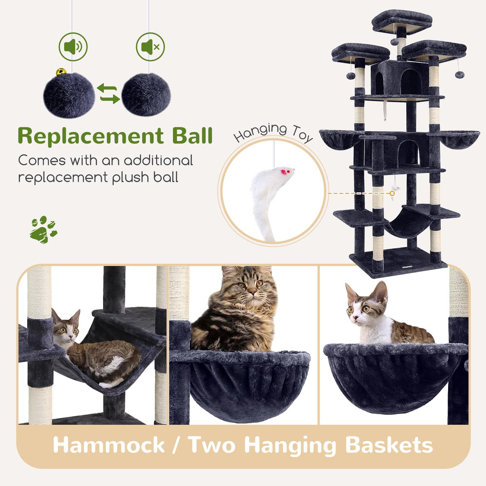 Globlazer Big Cat Tower reinforced base reduces wobble during play