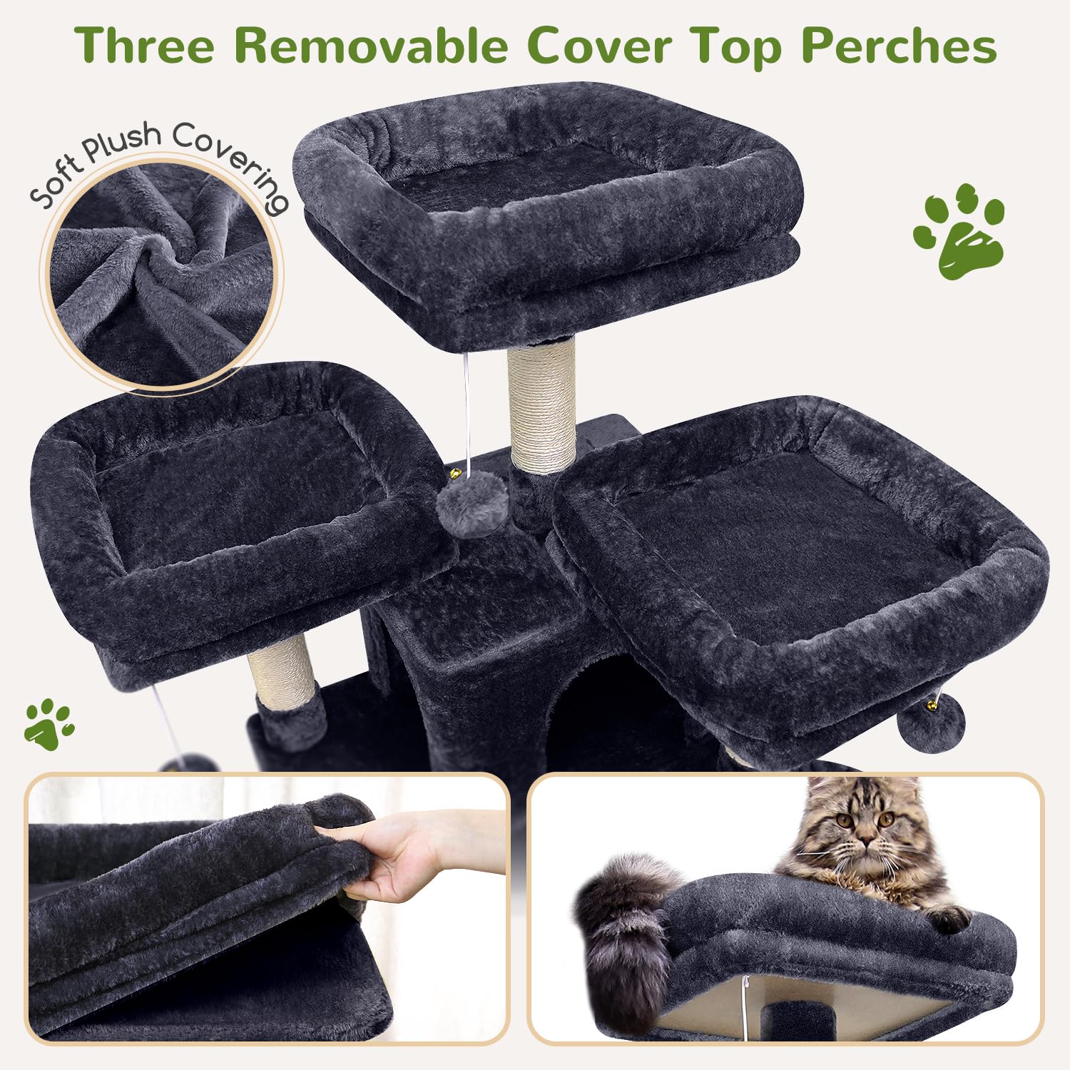 Globlazer Big Cat Tower spacious condos offer private retreats for naps