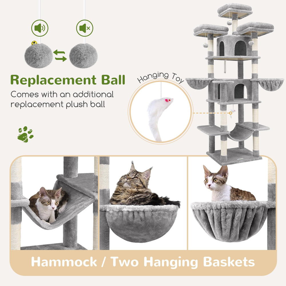 Globlazer Big Cat Tower reinforced base ensures stable playtime during activity