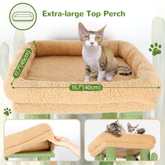 Globlazer Cactus Cat Tower scratching posts help preserve furniture by encouraging natural scratching.