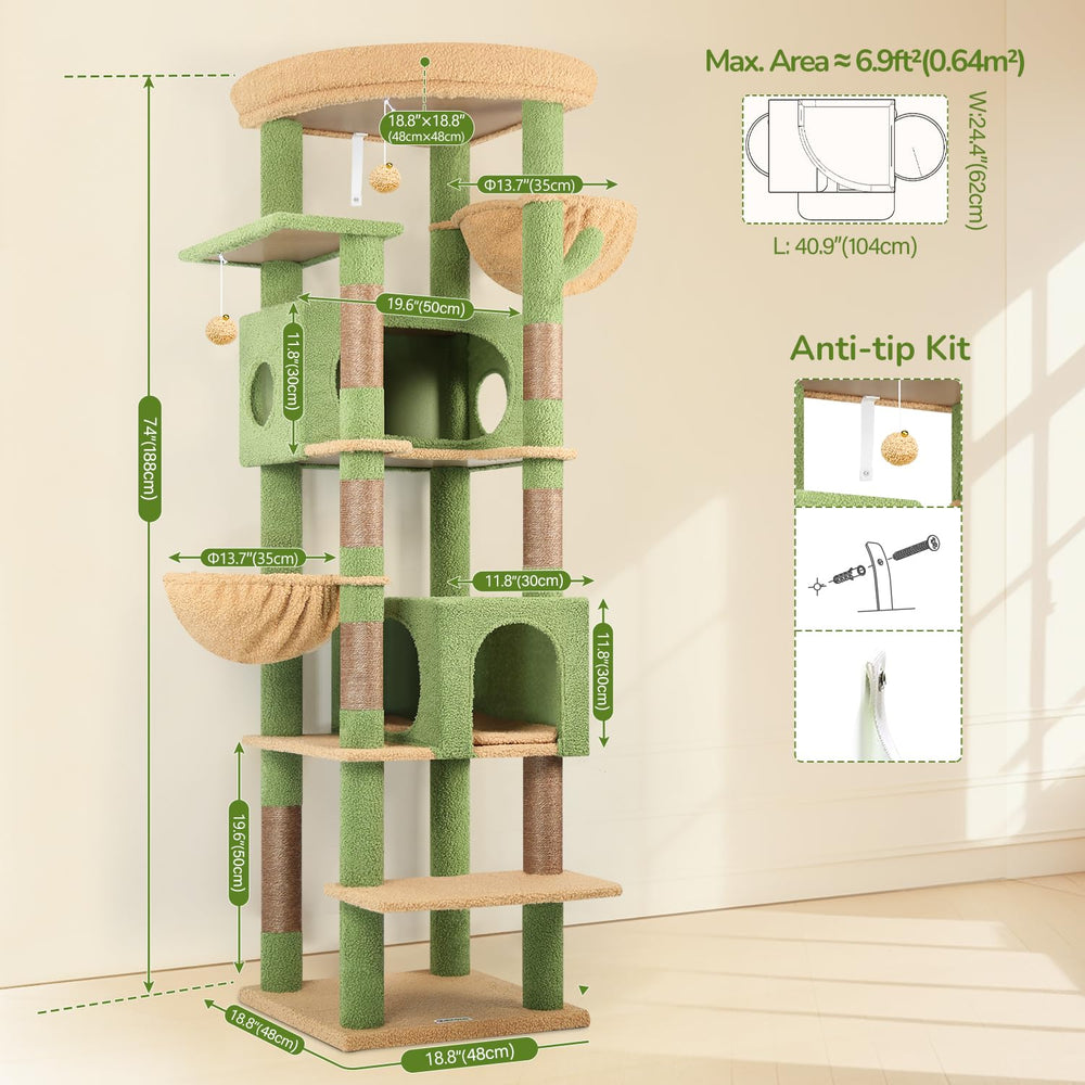 Globlazer cactus cat tree hanging baskets capture playful accessories in action