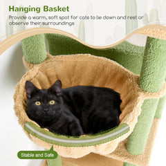 Globlazer Cactus Cat Tree hanging baskets invite playful nesting and swinging.
