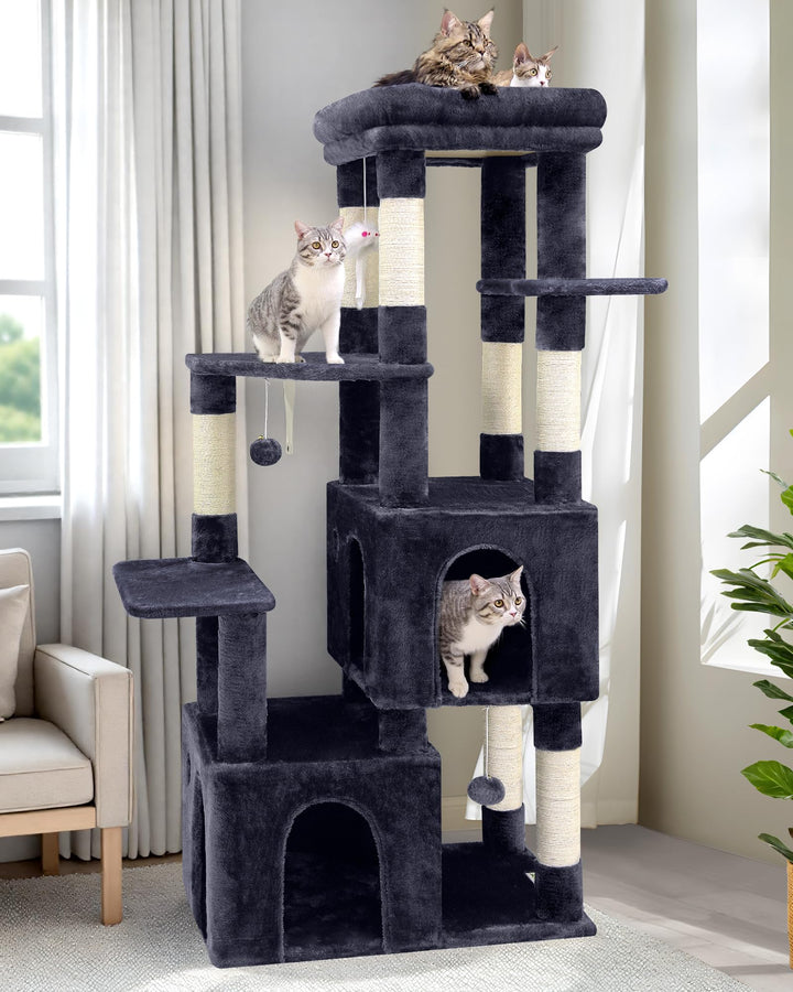 Globlazer cat tower top perch offers a spacious lounging area for large cats.