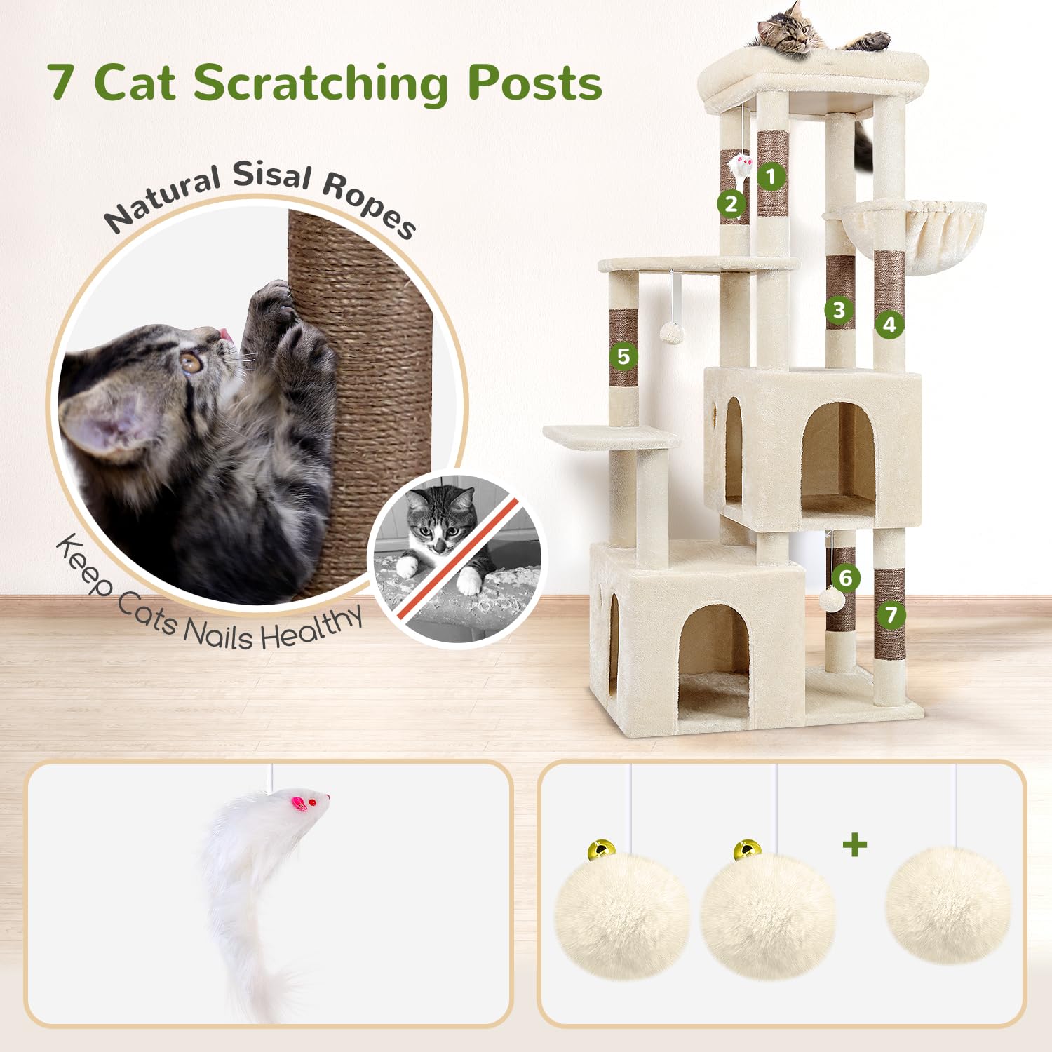 Globlazer cat tower features multi-level design for climbing and observation.