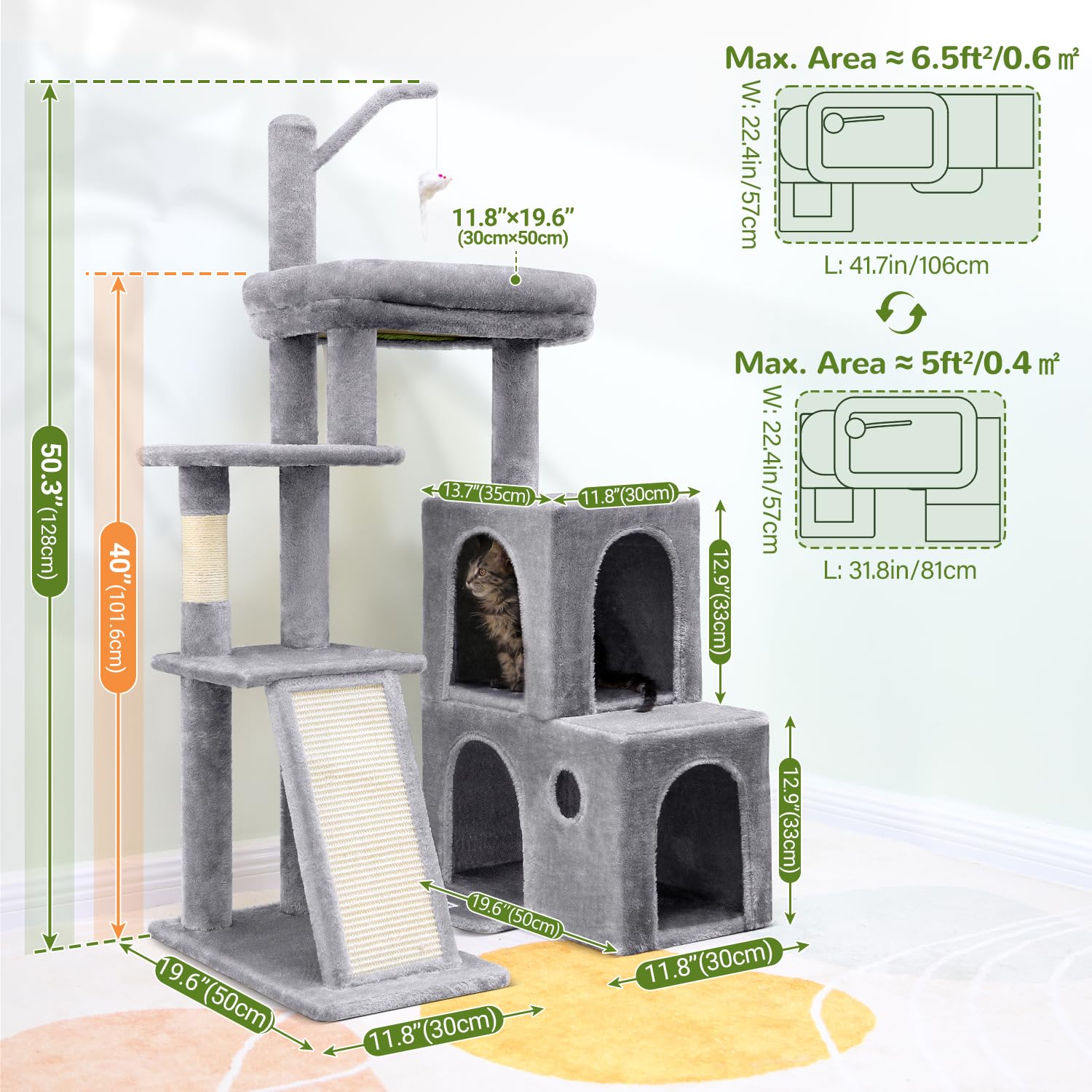 Globlazer plush removable cover keeps the top perch clean and inviting.