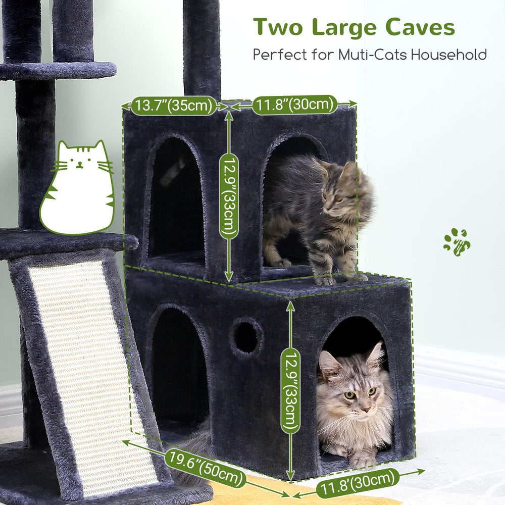 Globlazer cat tower rotating base adds stability and playful exploration.
