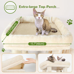 Globlazer cat tower with natural sisal posts promotes healthy scratching and furniture protection.