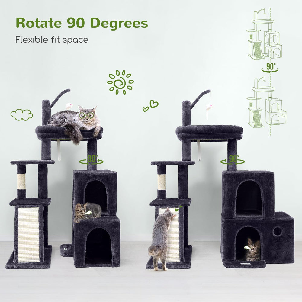 Globlazer cat tower top perch plush cover provides luxurious resting spot.