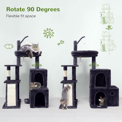 Globlazer cat tower top perch plush cover provides luxurious resting spot.