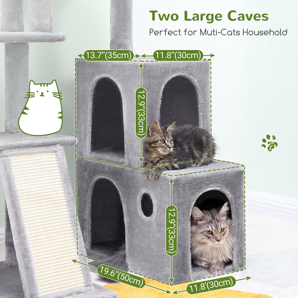 Globlazer two large condos create safe, cozy spaces for multiple cats.