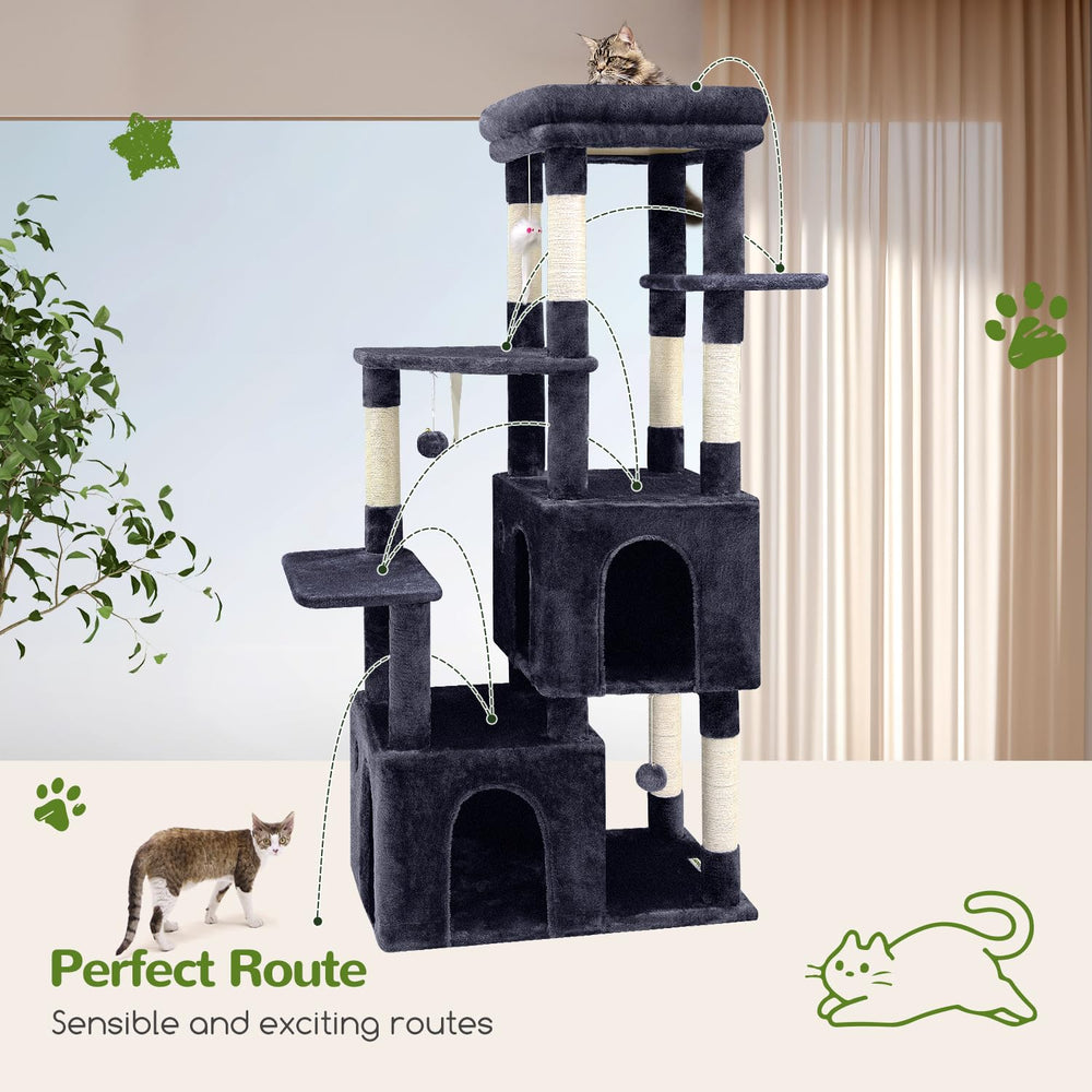 Globlazer cat tower vertical space supports climbing and exploration for active cats.