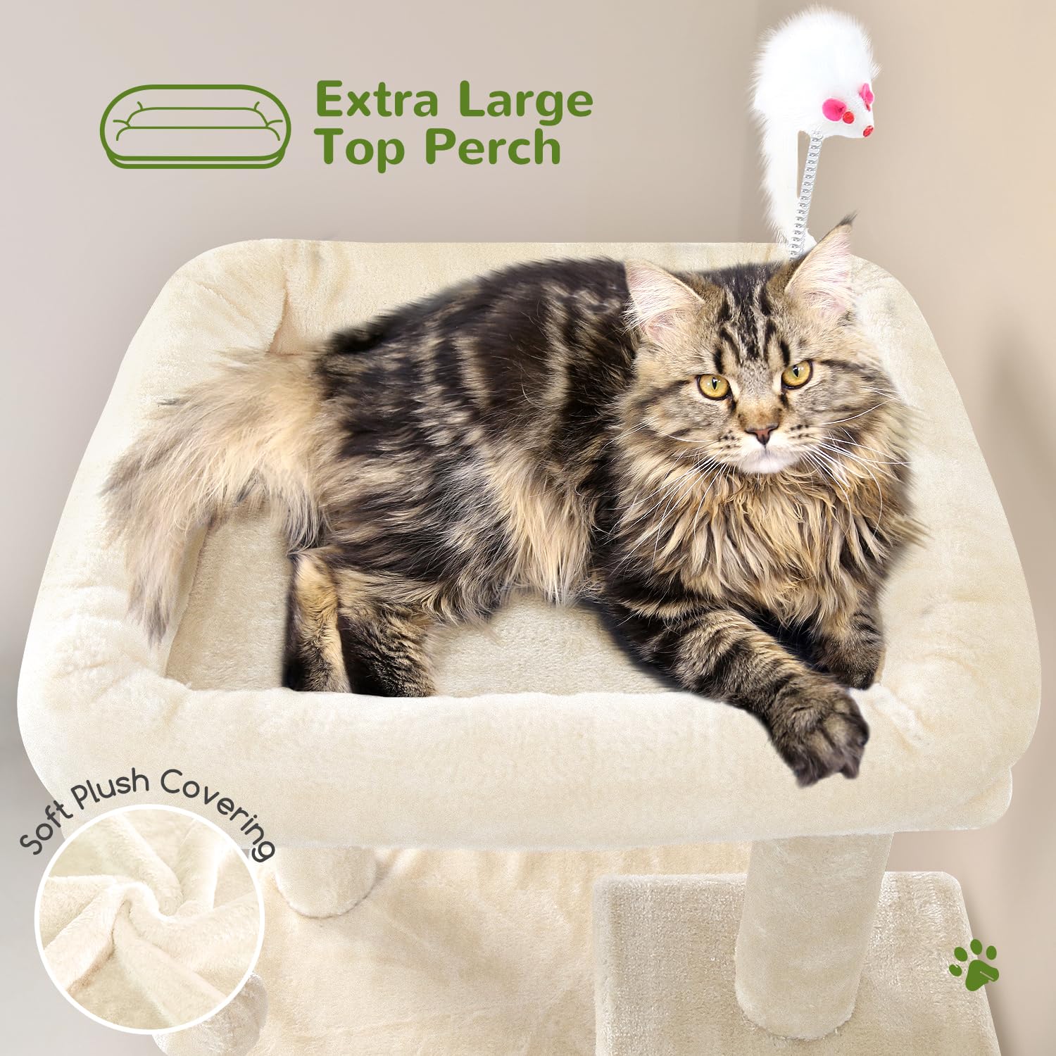 Globlazer cat tree 50-inch scratching post supports natural scratching behavior