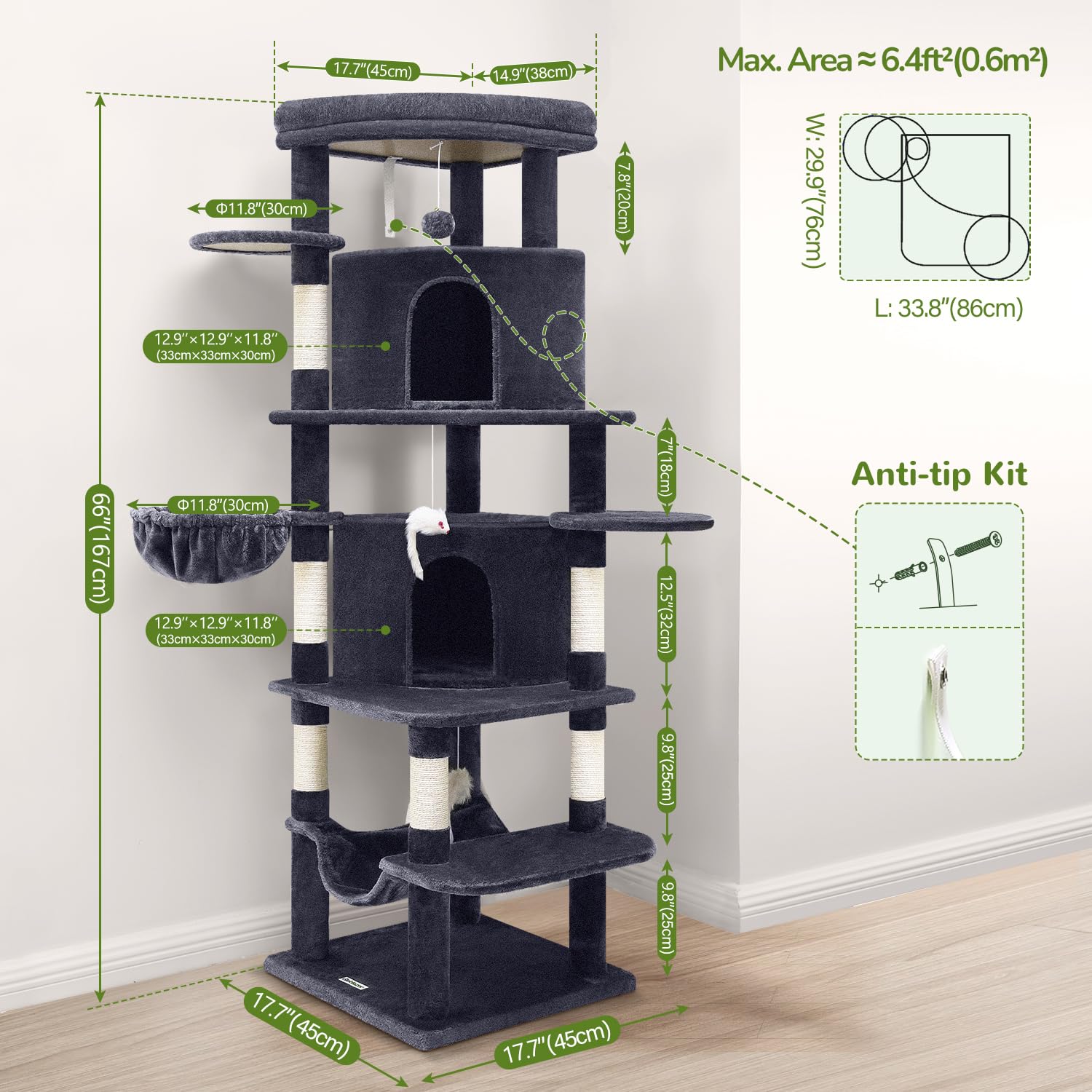 Globlazer anti tip kit adds stability during active play.