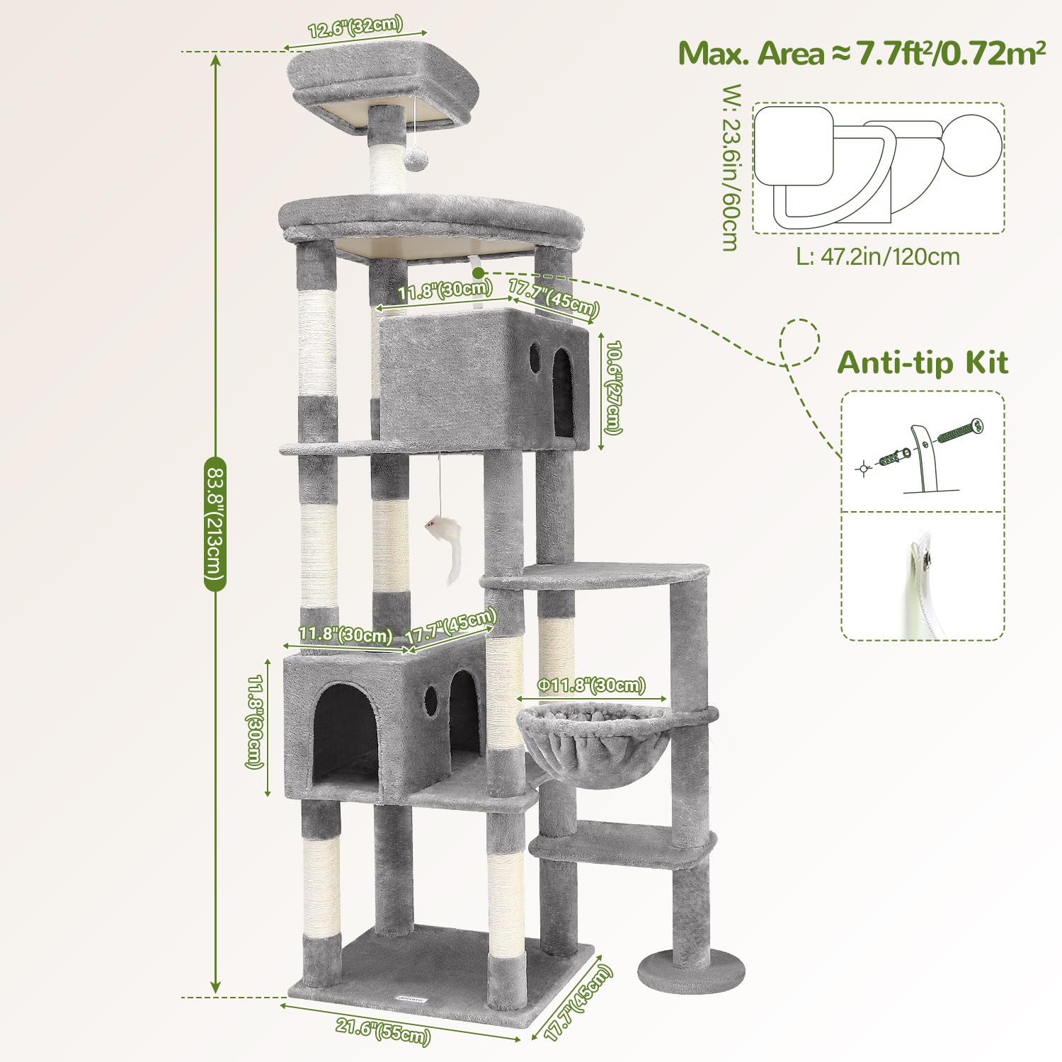 Globlazer cat tree easy assembly with step-by-step instructions