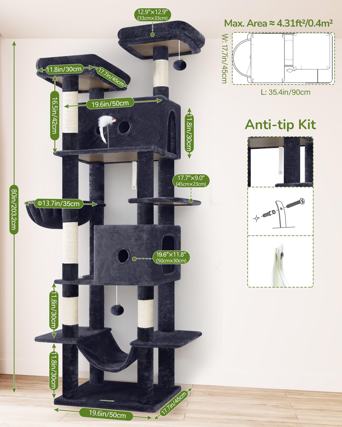 Globlazer versatile elevated platforms and baskets cater to varied resting preferences.