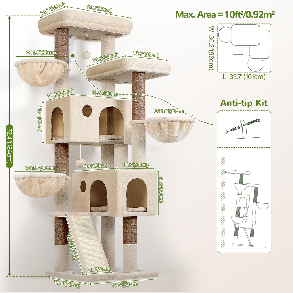 Globlazer cat tree beige décor that blends with interior.
