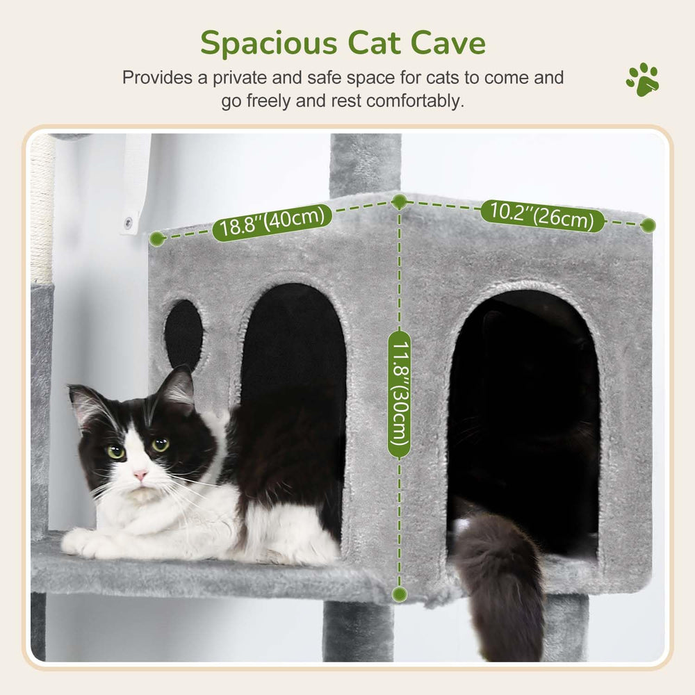 Globlazer Cat cave and hammock provide private retreat and comfortable lounging.
