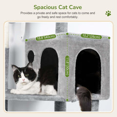 Globlazer Cat cave and hammock provide private retreat and comfortable lounging.