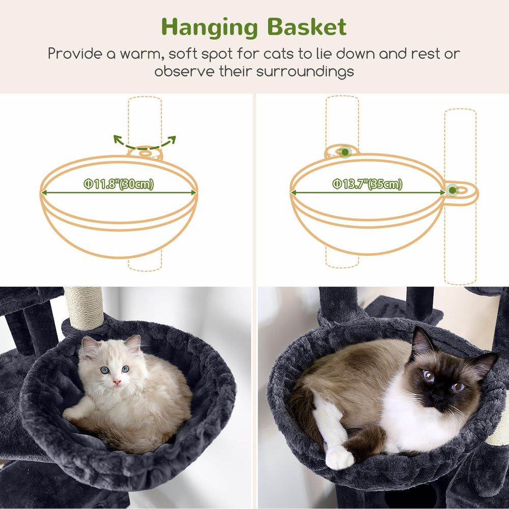 Globlazer cat tree cat condos offer cozy hideaways for napping and retreat.