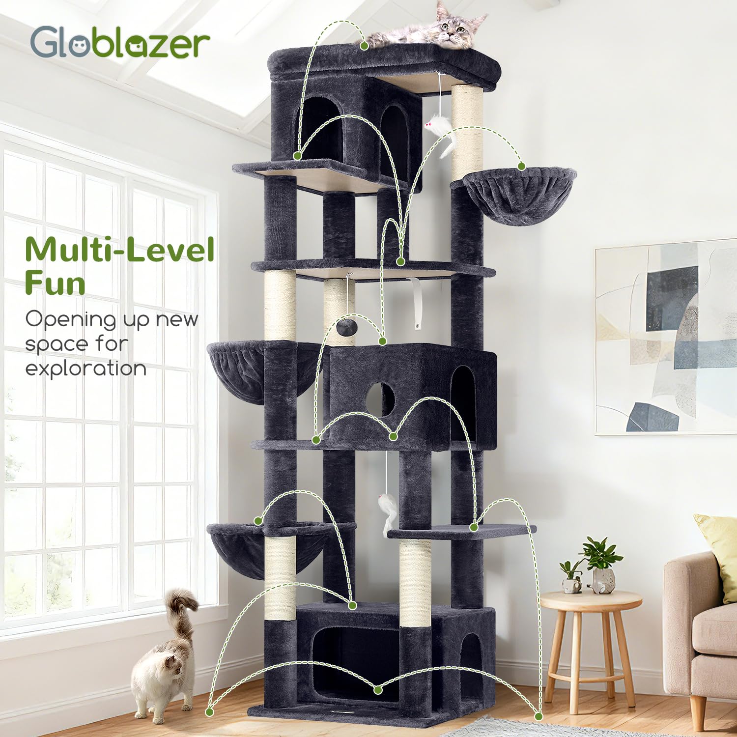 Globlazer detachable cotton covers simplify quick cleaning of the top platform.