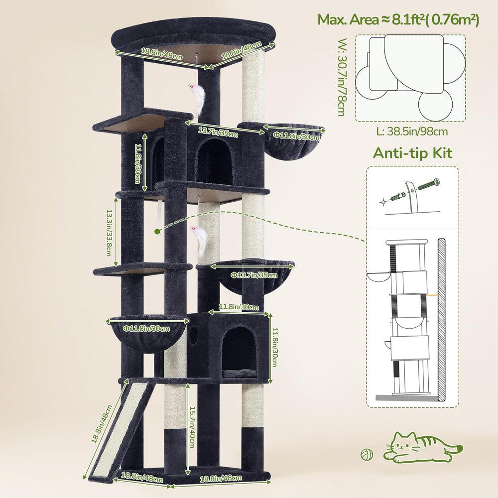 Globlazer XL cat tree easy assembly with included parts and guide
